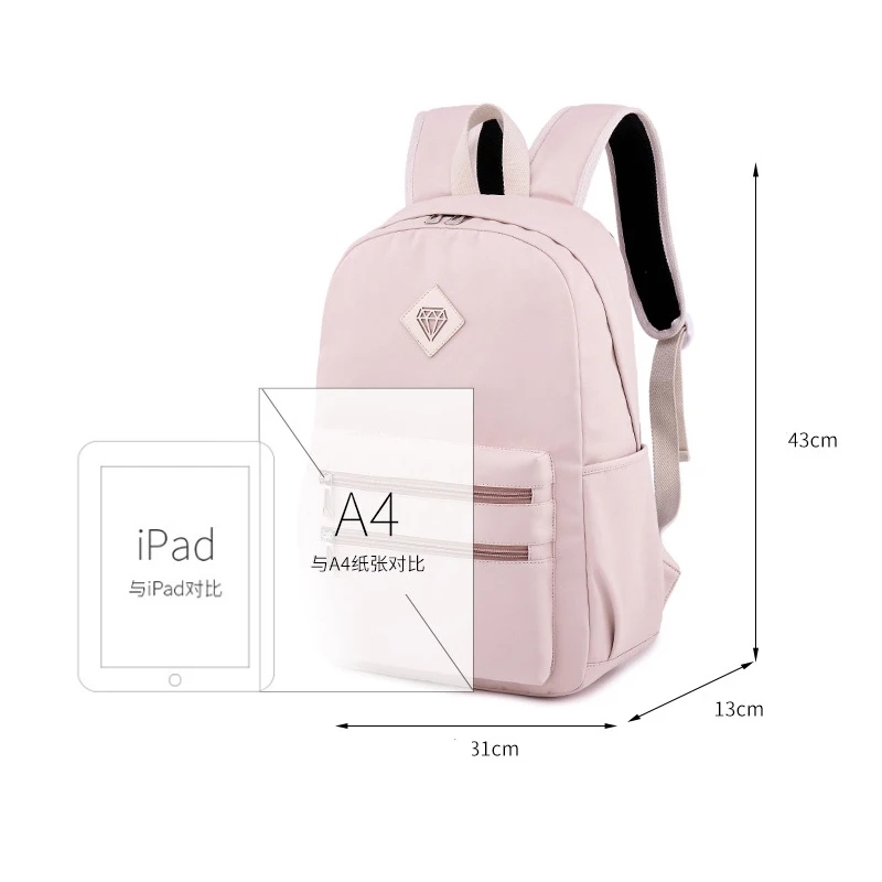 

Fashion School Bag Backpack for Teenage Girls Men's Large Capacity Waterproof Polyester Laptop Backpack Casual Women Travel Bags