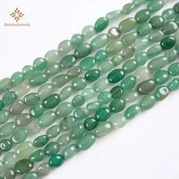stone beads natural irregular green aventurine round loose spacer beads for jewelry making diy bracelet necklace wholesale