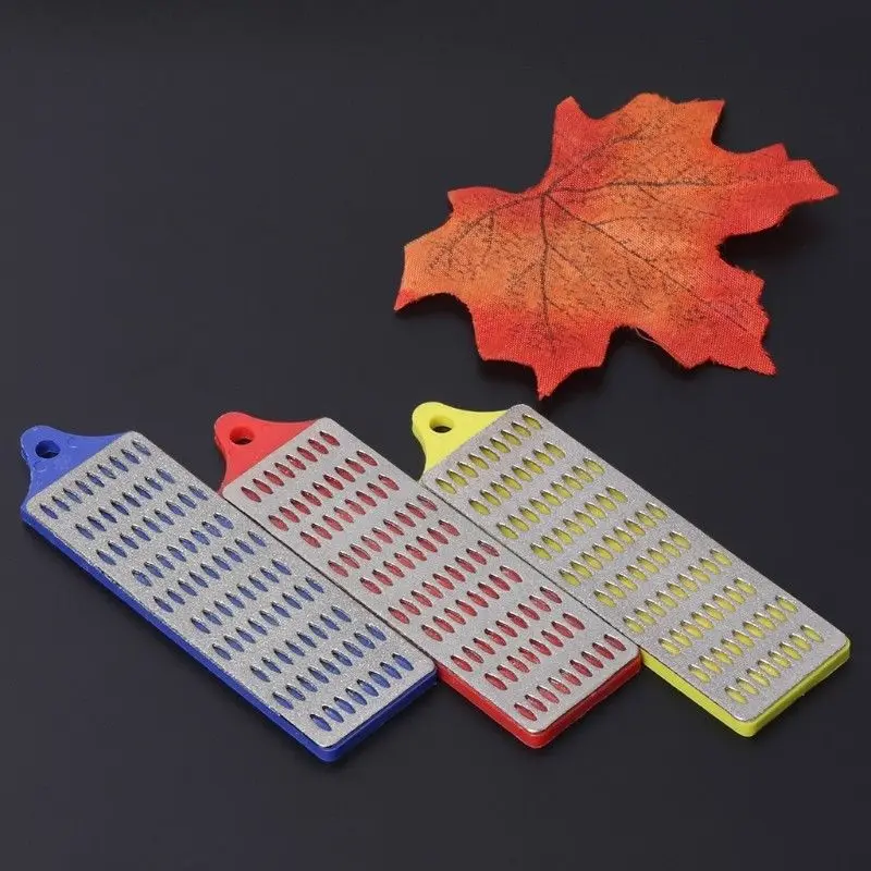

3pcs Diamond Sharpening Whetstone Set Red+Yellow+Blue Coarse Medium Sharpening Cutter Stone Kitchen Knives & Accessories