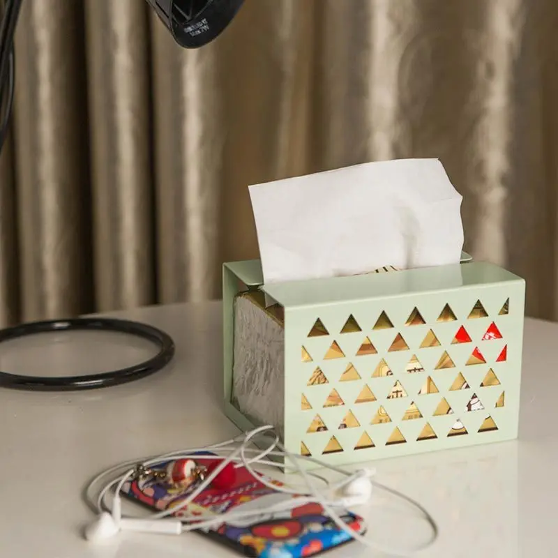 Геометрический металлический держатель для салфеток в скандинавском стиле