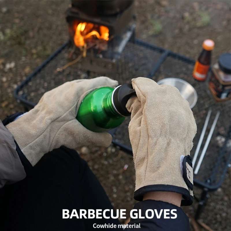 

G92F Heat-Resistant BBQ Gloves for Cookin, Kitchen Oven Gloves, Fireplace Accessories