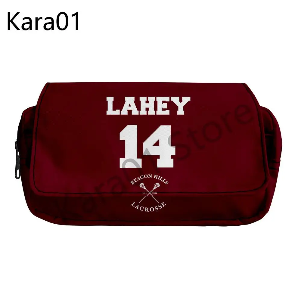Beacon Hills Lacrosse Teen Wolf Stilinski 24 Women Double layer Storage Bag Cute Cosmetic Child Stationery Pencil | Багаж и сумки