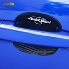 4 шт., наклейки на дверную ручку автомобиля из углеродного волокна для Skoda MK2 Kamiq Fabia Rapid Yaris Kodiaq Octavia Superb Scala