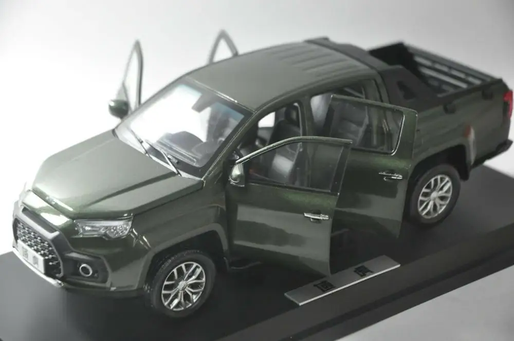1:18 литая модель для JMC Yuhu 7 2018 зеленый пикап игрушечный автомобиль из сплава