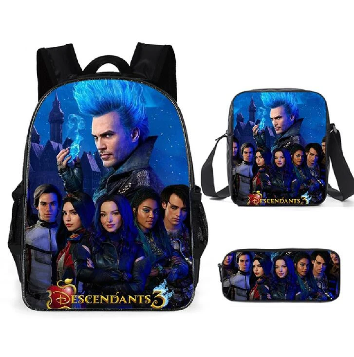 Комплект школьной сумки из 3 предметов с принтом Потомки школьный рюкзак для