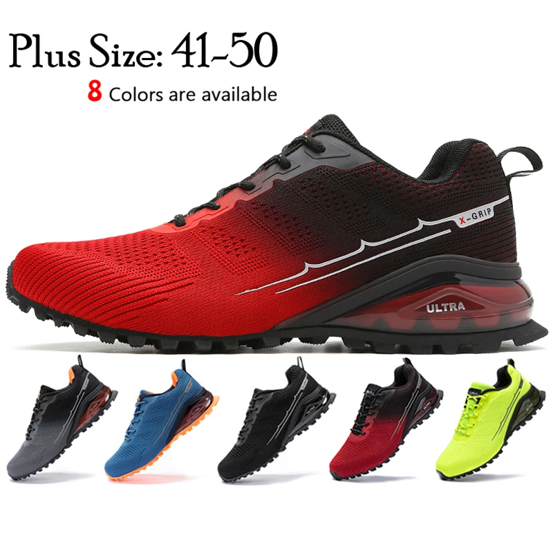 Men's Trail Running  Big Size Lightweight Trekking Sneakers Outdoor Walking Jogging Tennis Shoes Zapatillas Hombre