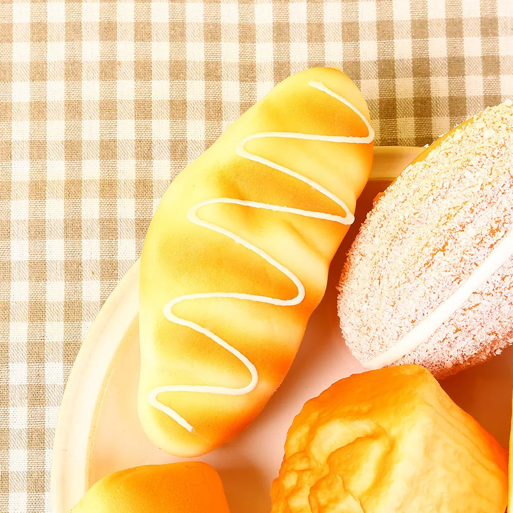 

Mini Simulation Food BreadSlow Rising Scented Stress Reliever Toys Happy Sensory Simple Dimple Fidget Toys Spinners