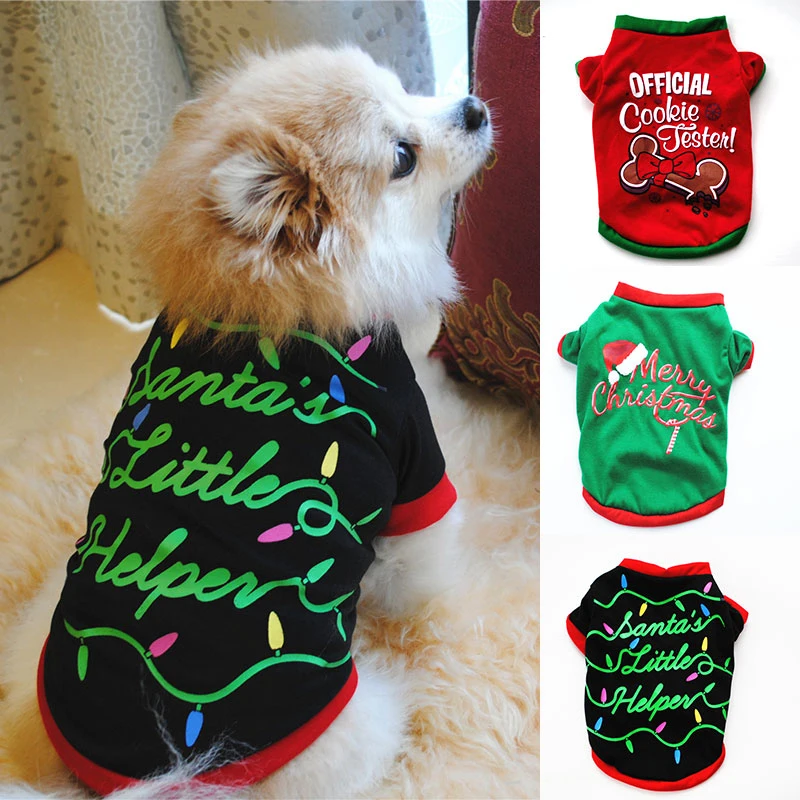 

Pet Clothes Small Dog O Neck Dog Shirt Cute Dog Clothes Autumn Winter Comfortable Short Sleeve T-shirt