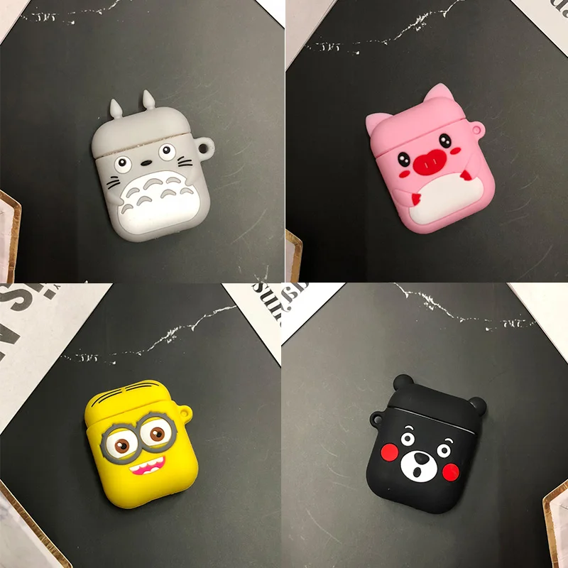 Мультяшный мини-чехол для AirPods чехол Apple Airpods 1 2 силиконовый защитный наушников