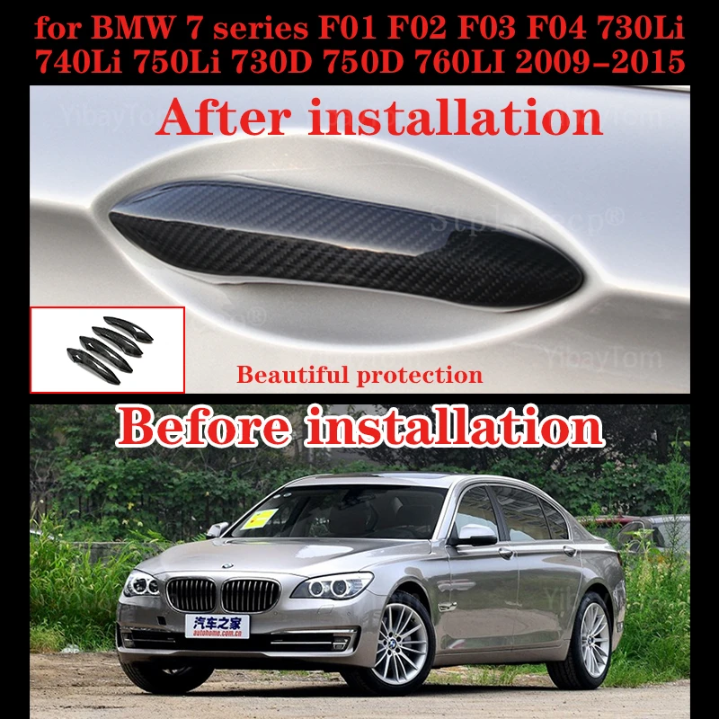 

Для BMW 7 серий F01 F02 F03 F04 730Li 740Li 750Li 730D 750D 2009-15 100% настоящая ручка дверной ручки из углеродного волокна крышка отделка молдинг отделка