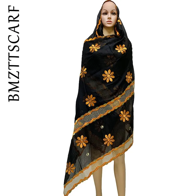 2020 Новые африканские мусульманские женские шарфы мягкий хлопковый головной