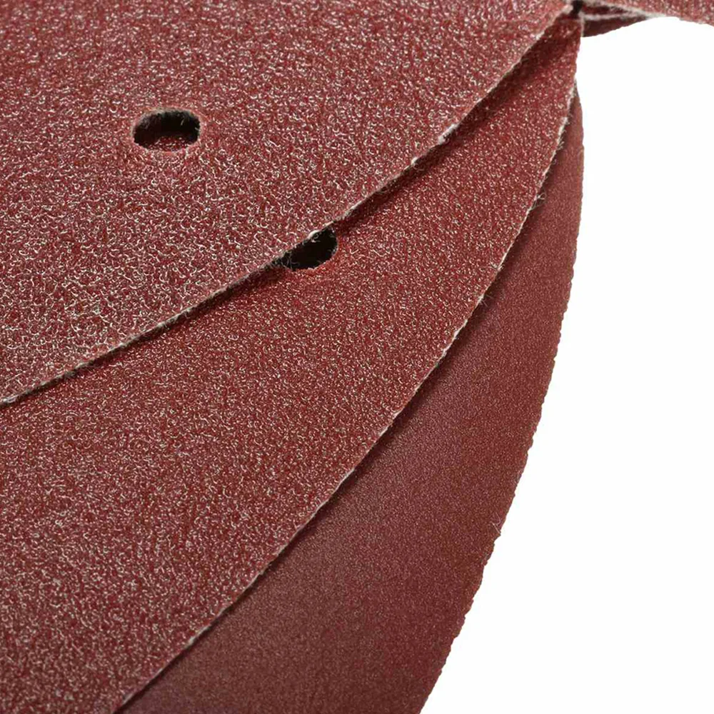 

60Pcs Durable Rabbit Ear Shaped Grit Sandpaper Dry Flocking Sandpaper 4 Hole Grit Sanding Disc Pads (Dark Red 40 60 80 120 180 2