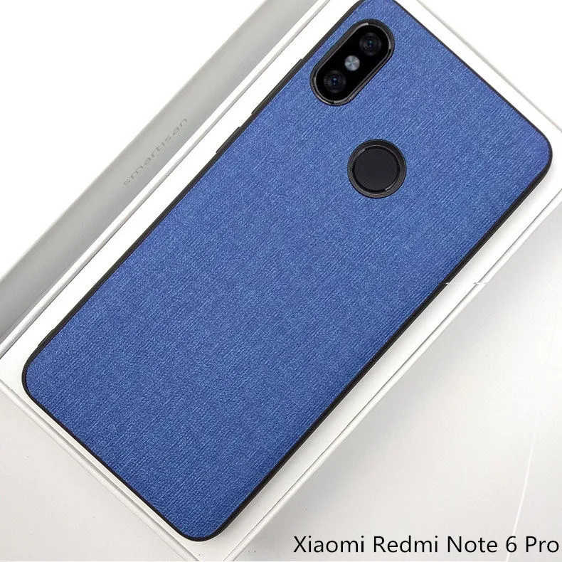 Чехол для xiaomi redmi note 6 Edition роскошный тканевый чехол из твердого поликарбоната в