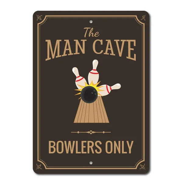 

Bowlers только мужская пещера жестяной знак металлический плакат металлический декор