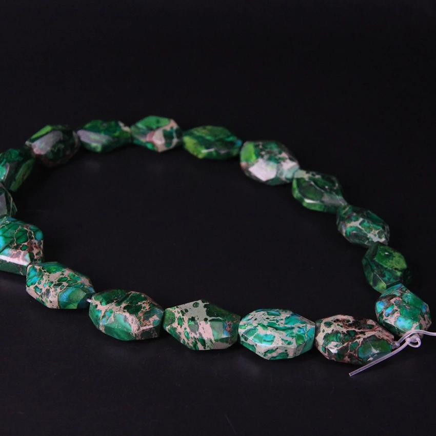 15 5 &quotпрядь Зеленый Императорский камень граненая плита кусочек свободные