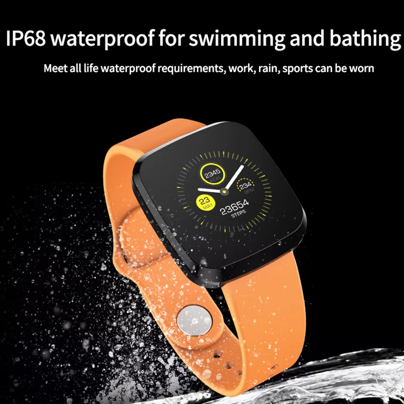 

Smart watch IP68 waterproof smartwatch 1.3 inch touch screen blood pressure oxygen monitor smart bracelet women smart band pk y9