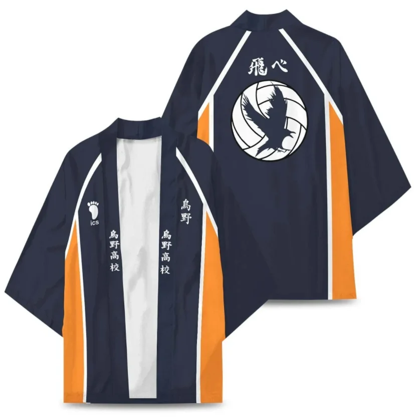 Аниме Haikyuu Miyagi Ken Shoyo Hinata Косплей костюмы кимоно Подростковая накидка Кардиган
