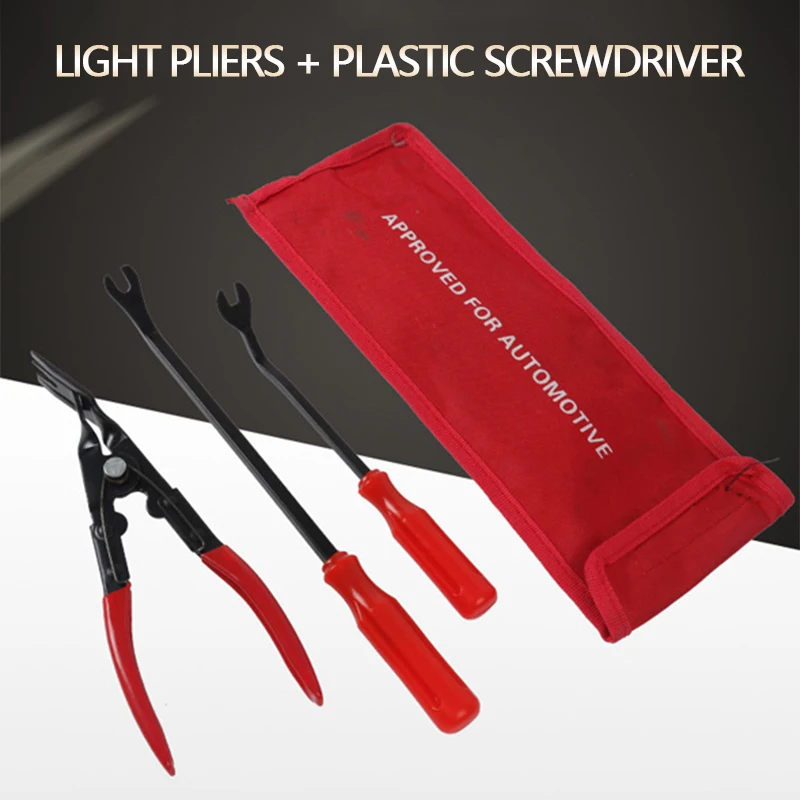 

3pcs Trim Clip Removal Pliers For Door Panel/Bumper/Linings Automobile Maintenance Repair Tools Auto Car Light Open Repair Tools