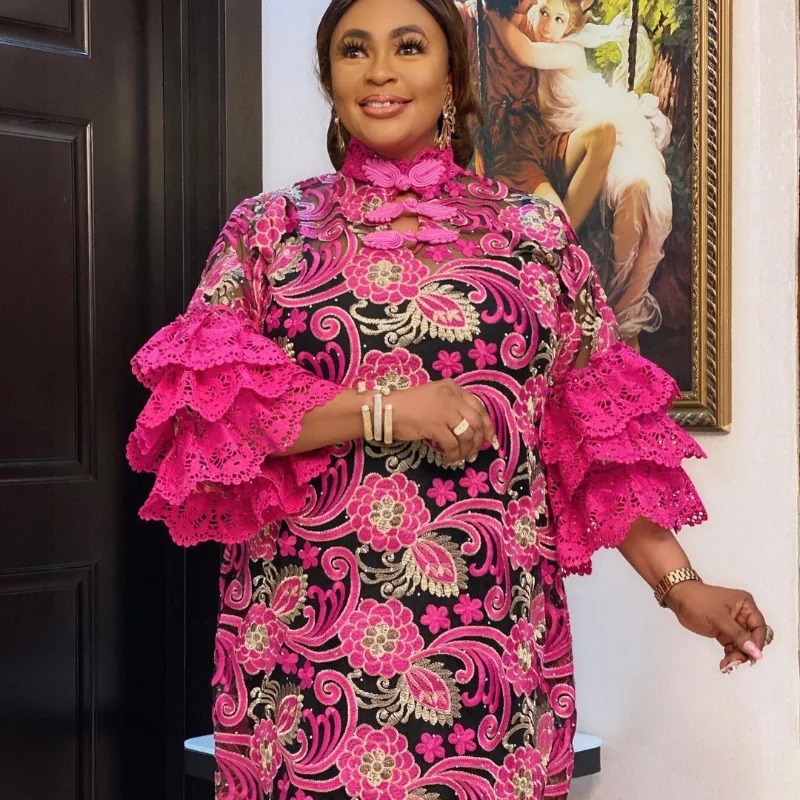 Африканские платья для женщин новинка 2021 африканская одежда Дашики кружевной