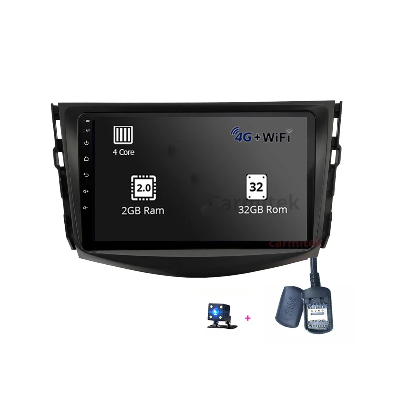 2G 32G Camera Автомобильный мультимедийный плеер Android 8,0 2 din автомобильный dvd gps навигатор для Toyota RAV4 Rav 4 2007-2011 Автомобильный Радио стерео - Цвет: 2G 32G Camera
