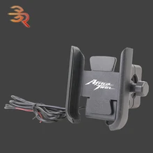 Motorcycle Phone Holder With USB Charger For Honda XRV 750 XRV750 Africa Twin RD07 1990-1996 1997 1998 1999 2000 2001 2002 2003