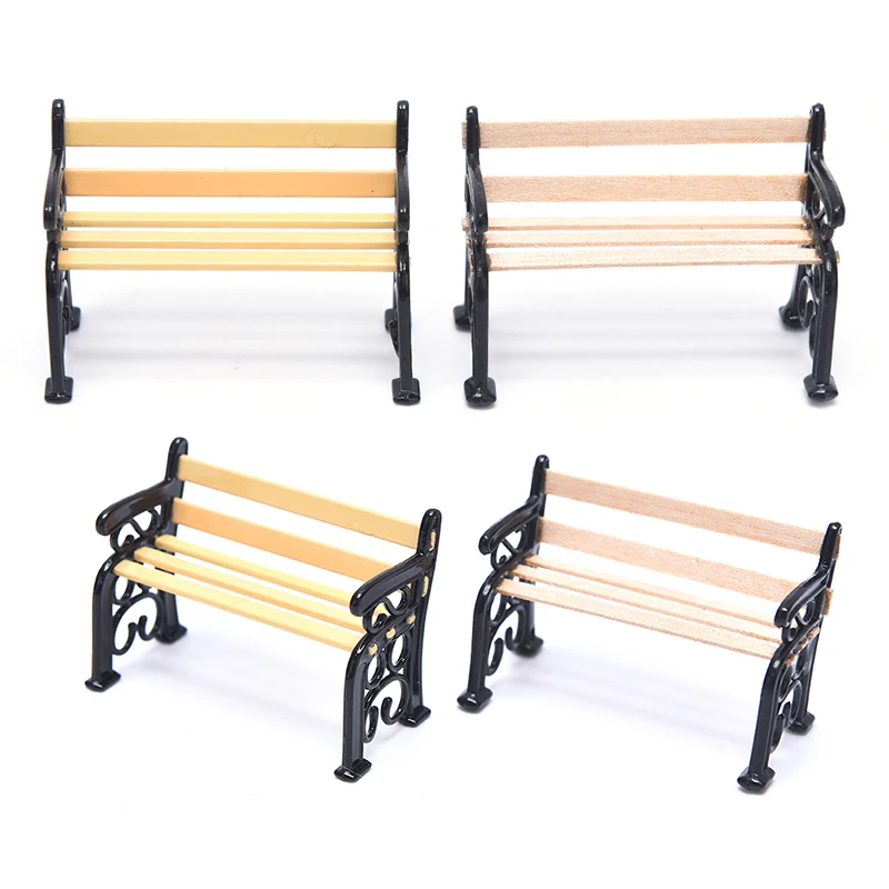 

1 шт. современный парковые скамейки игрушечная мебель для сада фей, Миниатюрные аксессуары Игрушки для кукольного домика украшения двора