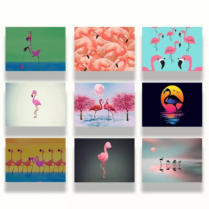 

Алмазная живопись Sontonga 5D «сделай сам», стразы с изображением фламинго, вышивка крестиком с животными, украшение для дома