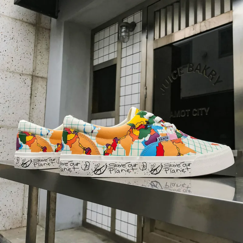 

Fashion Summer Canvas Shoes Men Breathable Checkered Shoelace Sneakers Men Youth Easy Matching Casual Shoes