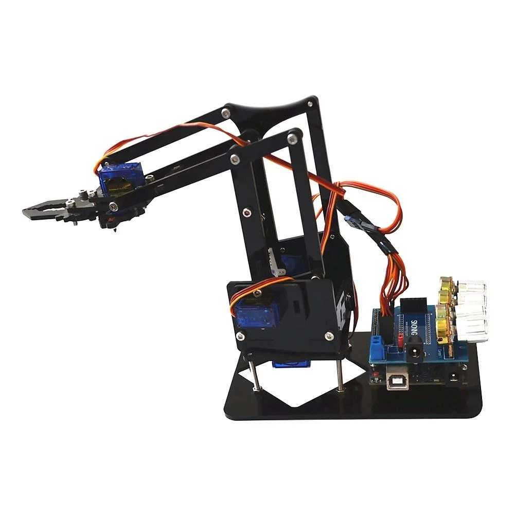 DIY Acrylic robot arm claw arduino kit 4DOF toys Mechanical grab Manipulator | Игрушки и хобби