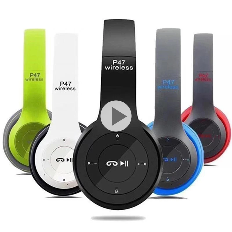 P47 беспроводные наушники Bluetooth-совместимые складные для iPhone Huawei спортивные бега с