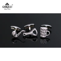 ghroco high quality exquisite cup opener pipe shape cufflink fashion luxury gift for business menwoman groombest man