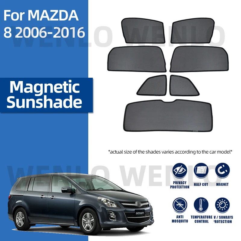 

For Mazda Mazada 8 M8 2006-2016 Magnetic Curtain Front Window Sunshade Car Sunshield Sun Protection Visor Windshield Shade Mesh