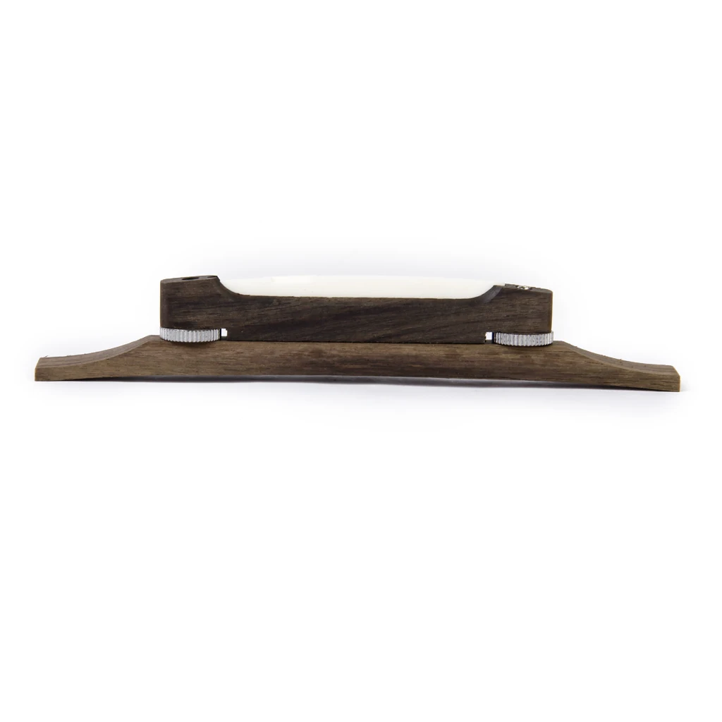 

Carved Rosewood Bridge with Bone Saddle for Instrument Jazz