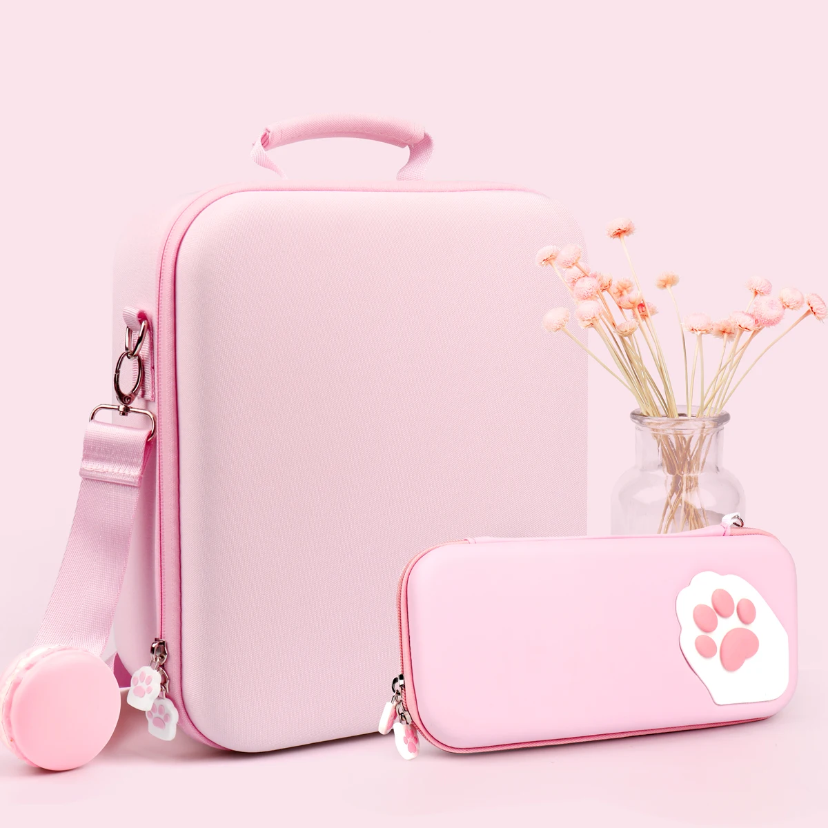 

Storage Bag + Portable Case +Travel Carrying Cover Hard Shell Child Mother Bag For Nintendo Switch Bag NS NX Cat Claw Theme