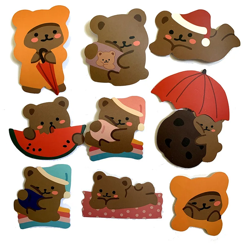 TD ZW 60 шт. с декором в виде маленькой милой наклейки &quotмедведь&quot для чемодан