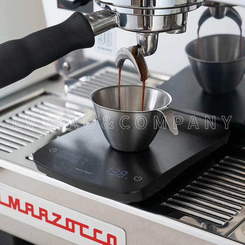 watchget w-131 Electronic Scale with Timer Digital Coffee Black for Espresso and Pour Over |