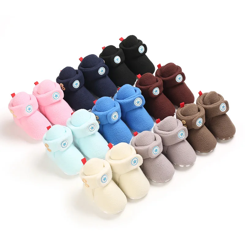 

Brand New Toddler Newborn Baby Crawling Shoes Boy Girl Prewalker Trainers Fur Winter Animal First Walker