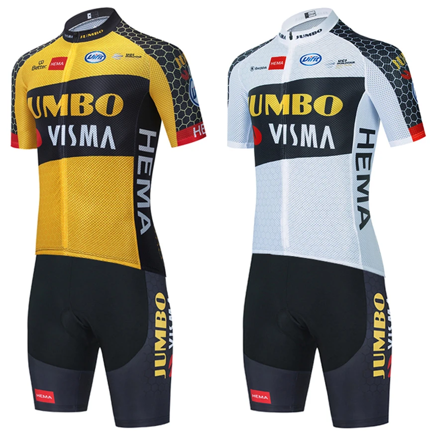 Белая Джерси для велосипедной команды JUMBO VISMA 20D велосипедные шорты одежда Ropa Ciclismo