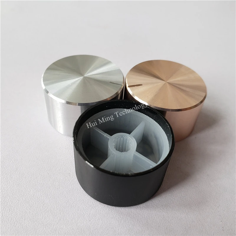 Ручка потенциометра черная алюминиевая пластиковая 30*17*6 мм 8 шт. | Обустройство