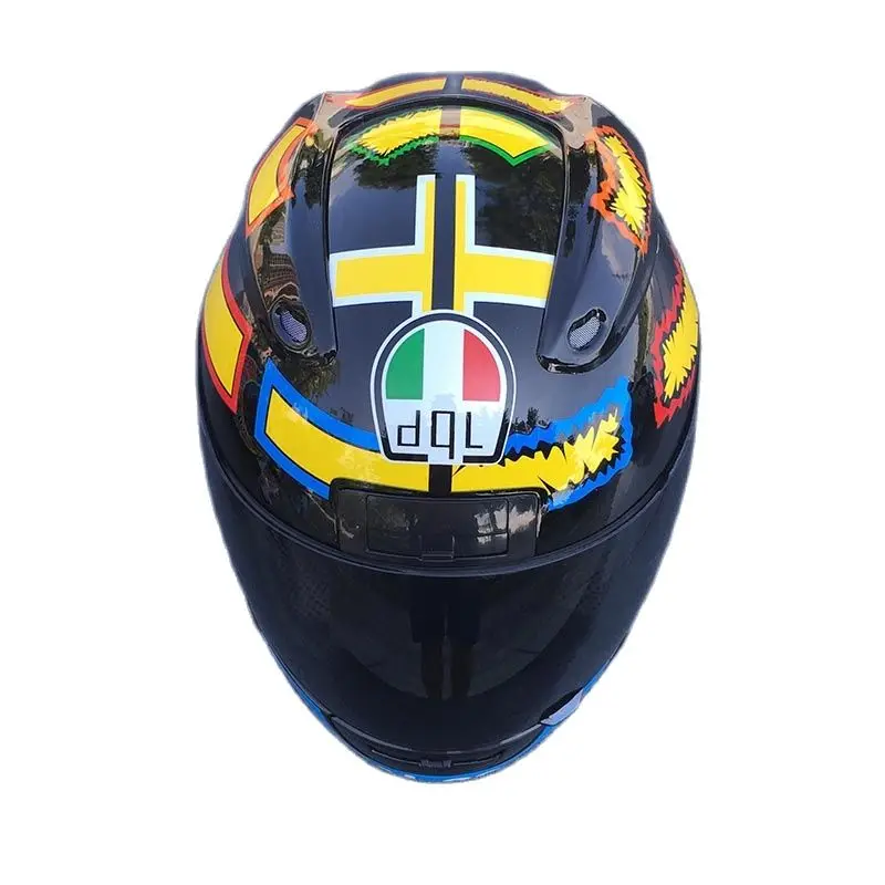 Крутое Новое поступление мотоциклетный шлем на все четыре сезона лицо оболочка