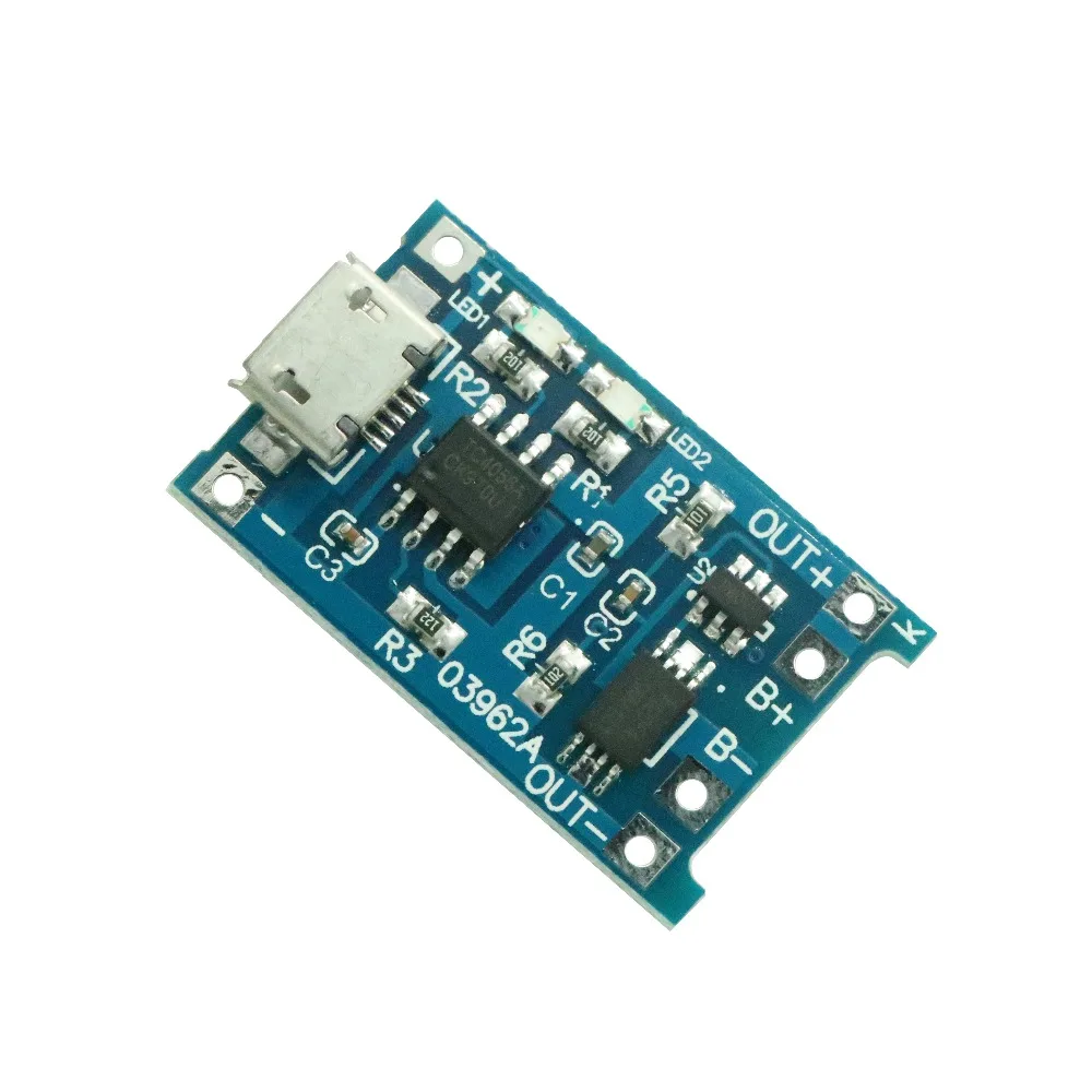 10 шт потребительских упаковок для микро USB 5V 1A 18650 TP4056 модуль зарядного устройства