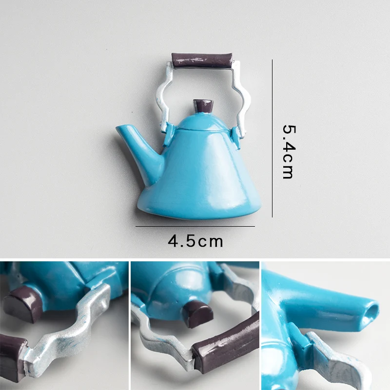 nordic ins home decoration 3d food macarone coffee refrigerator paste magnetic coffee cake kettle fridge magnet collection gifts free global shipping