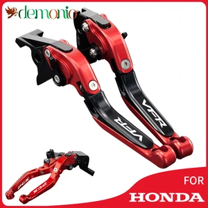 Motorcycle Folding Extendable Adjustable Brake Clutch Levers with logo For Honda VFR1200/F 2010-2014 VFR 1200 F 2013 2012 2011