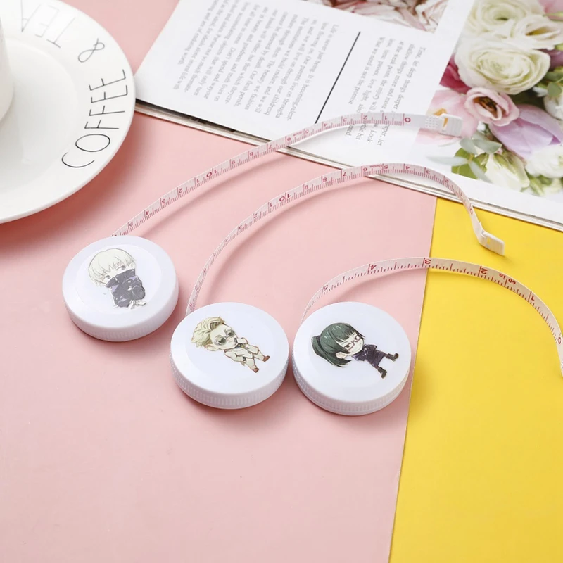 

1pc Jujutsu Kaisen Tape Measures Portable Retractable Ruler Children Height Ruler Centimeter Inch Roll Tape