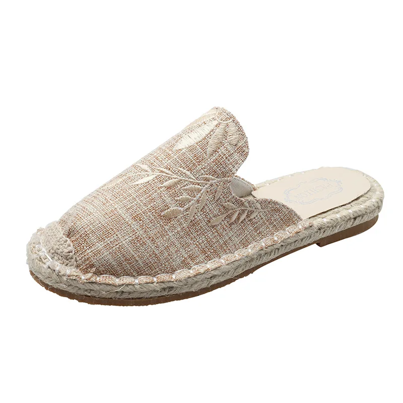 

White Women Shoes New Summer Graffiti Fisherman Shoes Flat Canvas Shoes Slip-on Leisure Breathable Linen Women Vulcanize Shoes