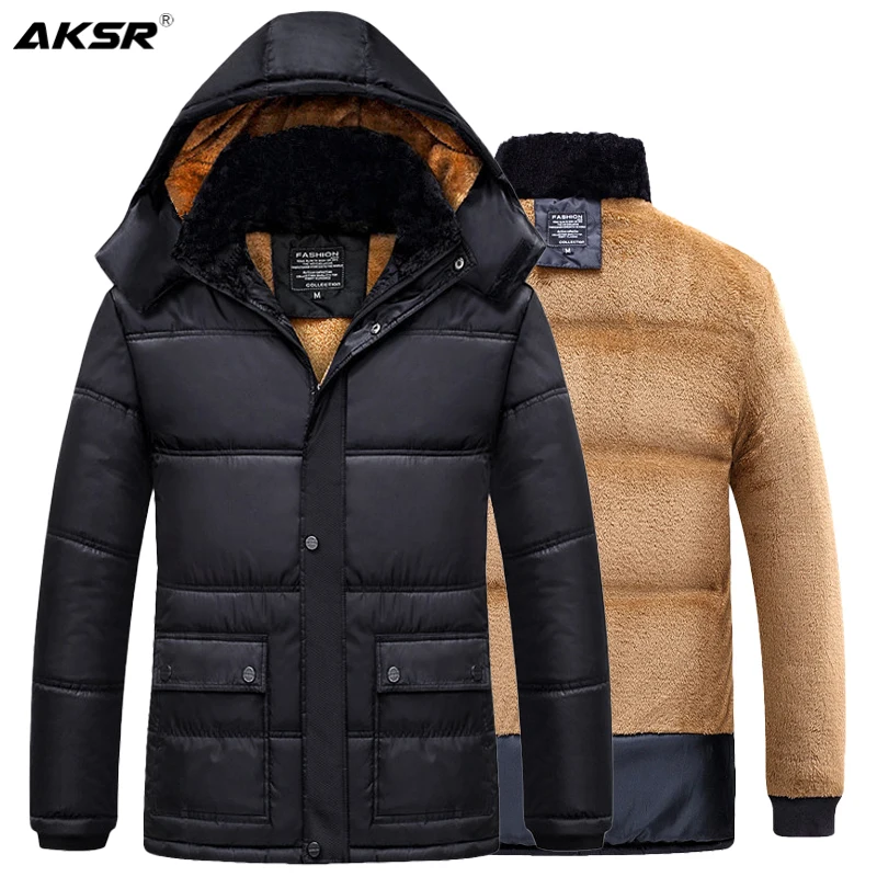 Для мужчин зимние куртки и пальто больших Размеры Толстая теплая флисовая куртка