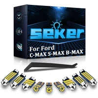 seker for ford c max cmax s max smax b max bmax car accesorios coche interior led lights auto dome map led lamp t10 led canbus