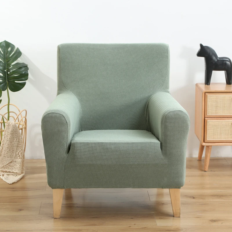 Funda de LICRA elástica para silla de bañera de Club, cubierta extraíble con patrón geométrico para sillón, Protector de sofá pequeño para sala de estar