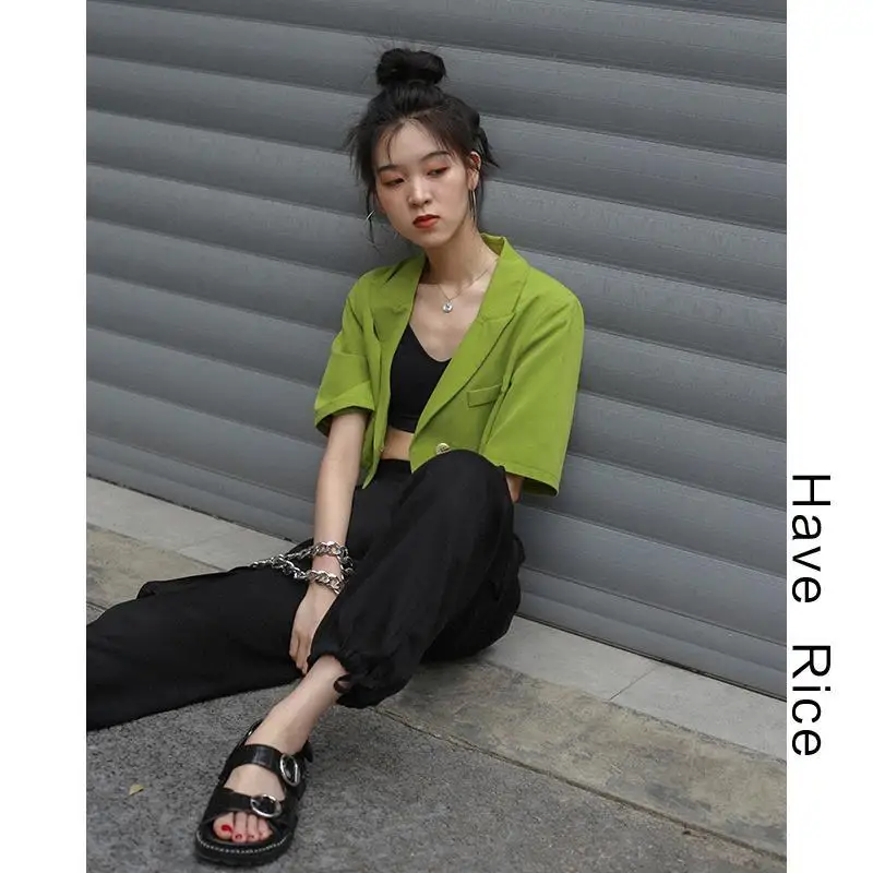 Новинка 2020 весенний маленький пиджак Женский офисный однобортный средней длины