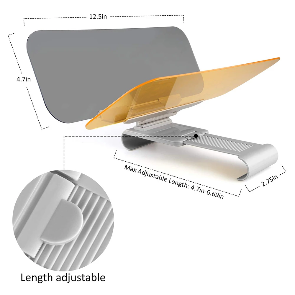 Антибликовый Автомобильный откидной козырек дневного и ночного видения HD